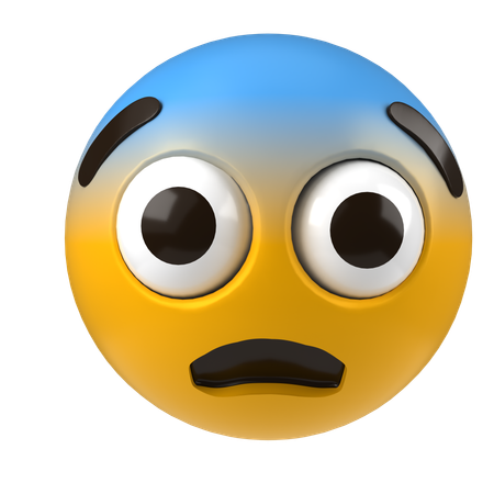 Fearful Face  3D Icon