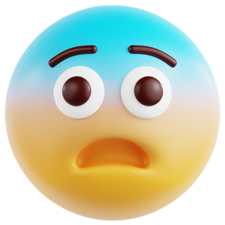 Fearful Face  3D Icon