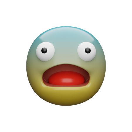 Fearful Face  3D Emoji