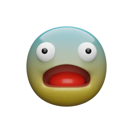Fearful Face  3D Emoji