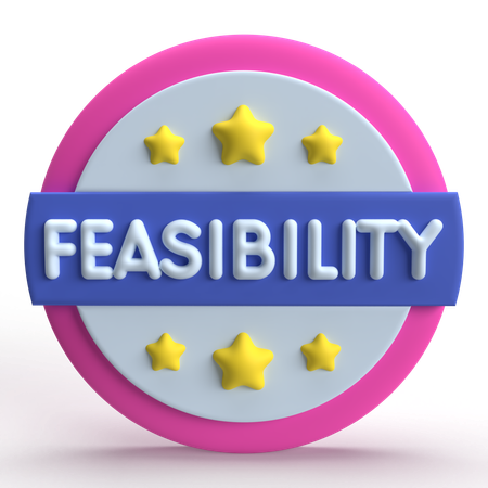 Feasibility  3D Icon