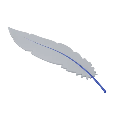 White Bird Feather 3D Icon