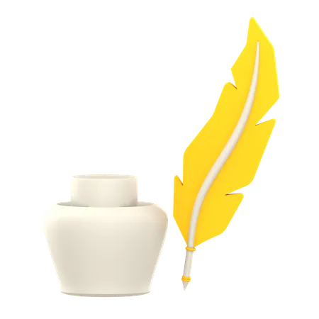 Feather Pen  3D Icon