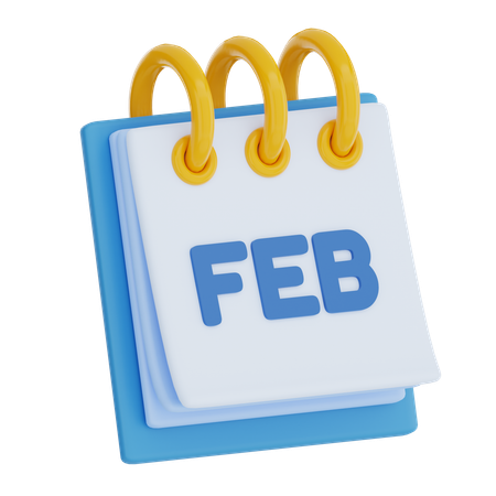 Februar  3D Icon