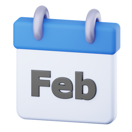 Februar  3D Icon