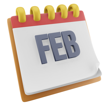 Februar  3D Icon