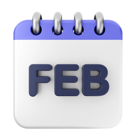 Februar Kalender  3D Icon