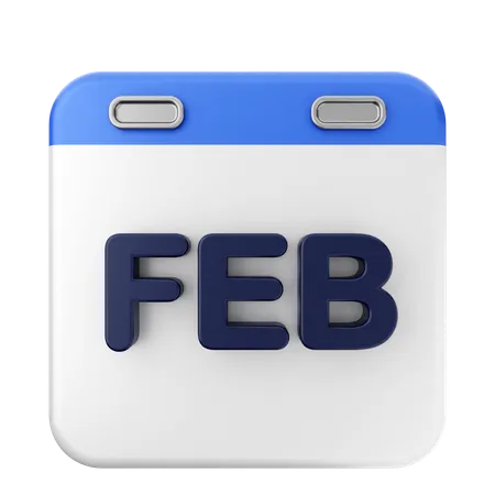 Februar Kalender  3D Icon