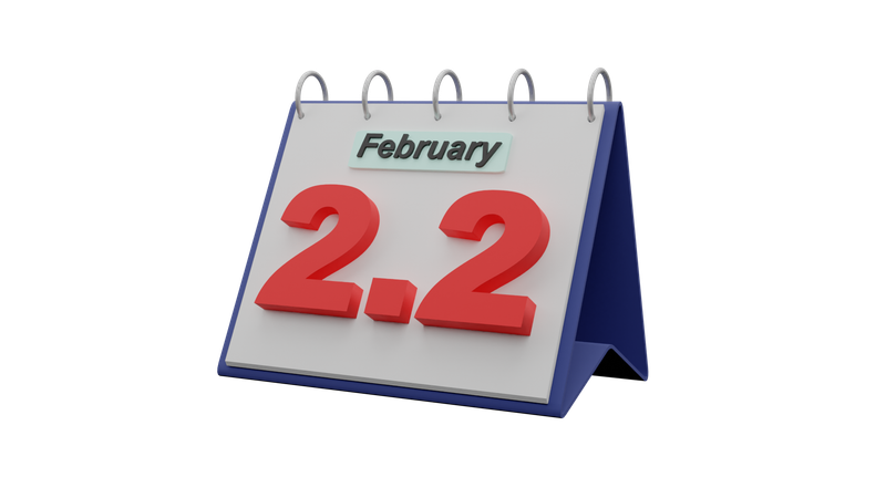 Februar Kalender  3D Icon