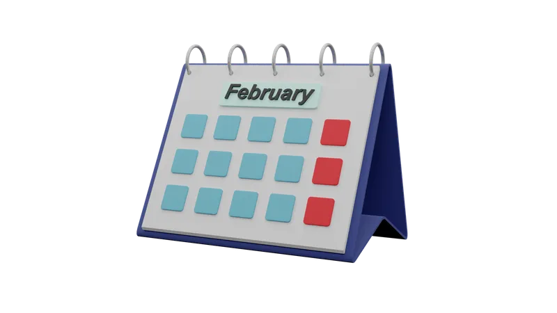 Februar Kalender  3D Icon