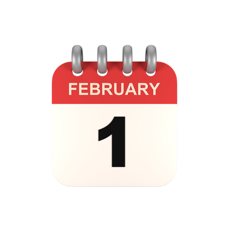 February  3D Icon
