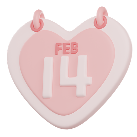 February 14  3D Icon
