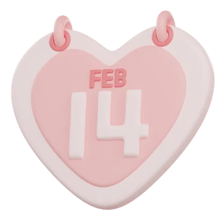 February 14  3D Icon