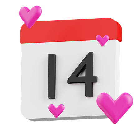 February 14th  3D Icon