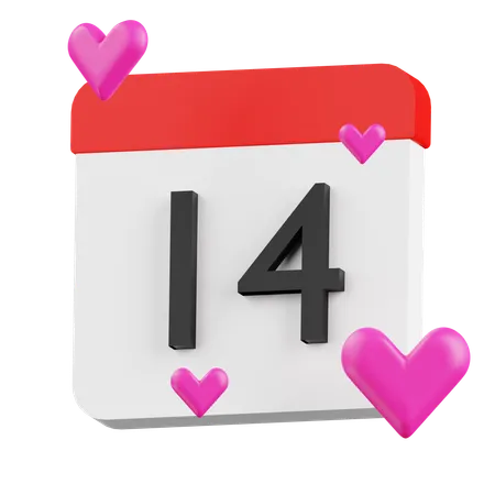 February 14th  3D Icon