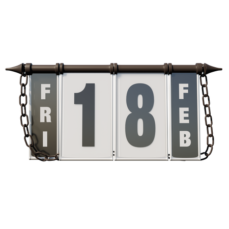February 18, 2022 Fri  3D Icon