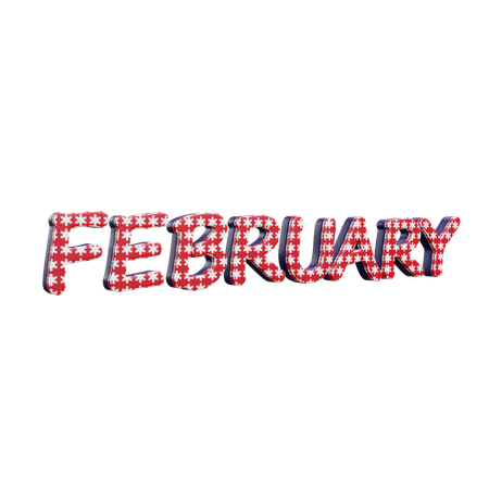 February  3D Icon