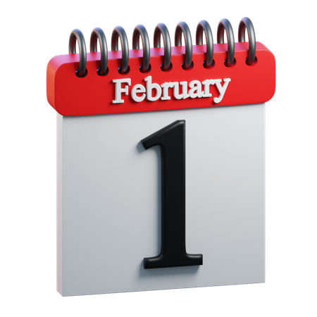 February Day 1  3D Icon