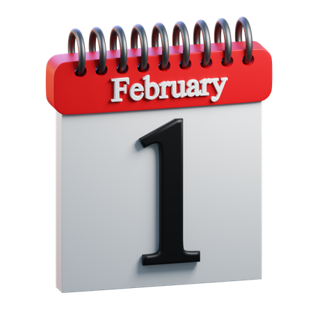 February Day 1  3D Icon