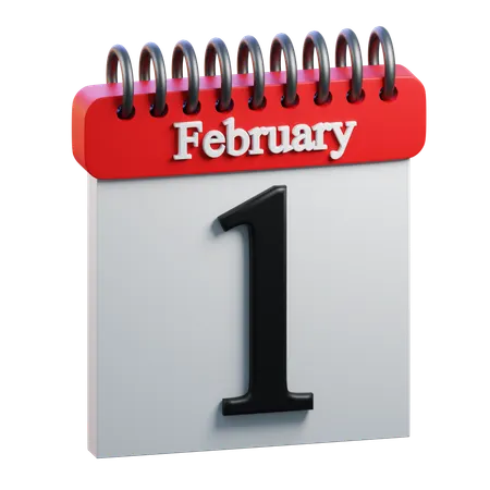 February Day 1  3D Icon