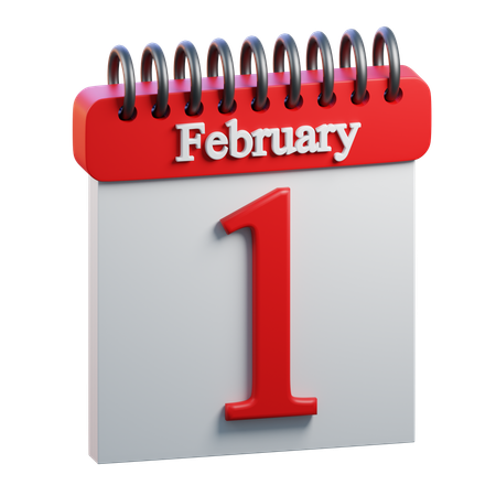 February Day 1  3D Icon