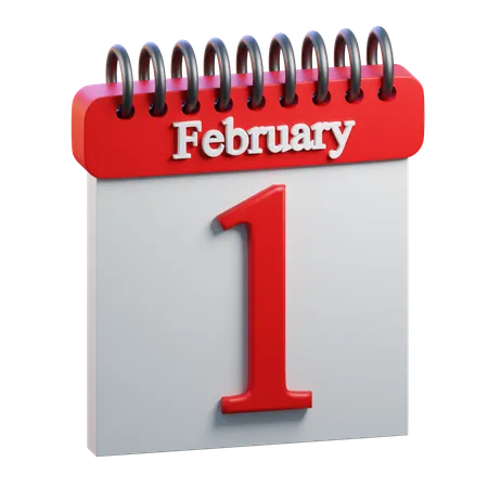 February Day 1  3D Icon