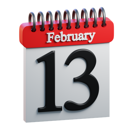 February Day 13  3D Icon