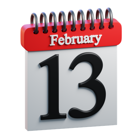 February Day 13  3D Icon