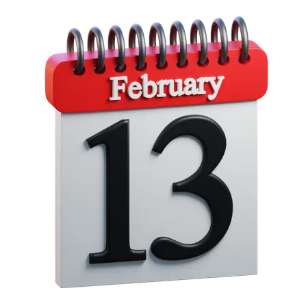 February Day 13  3D Icon