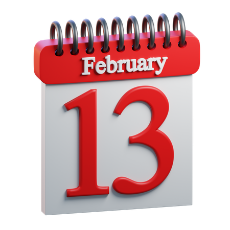 February Day 13  3D Icon