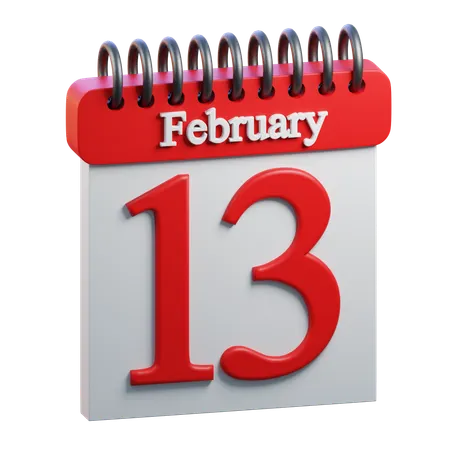 February Day 13  3D Icon