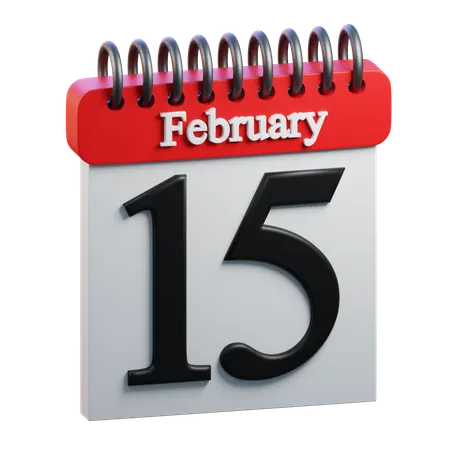 February Day 15  3D Icon