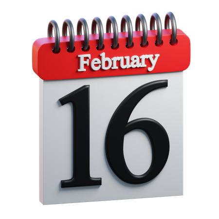 February Day 16  3D Icon