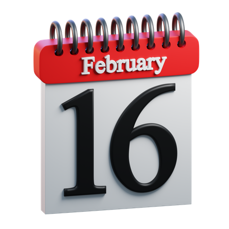 February Day 16  3D Icon