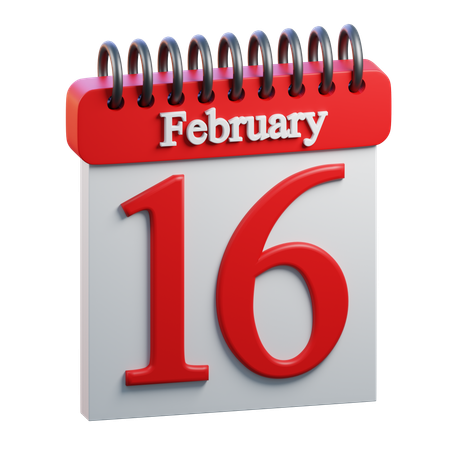 February Day 16  3D Icon