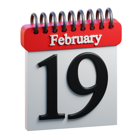 February Day 19  3D Icon