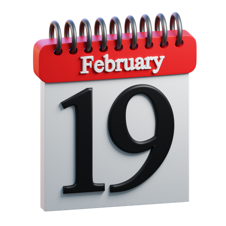 February Day 19  3D Icon