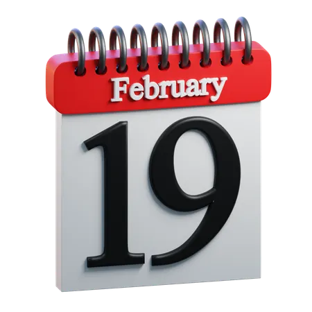 February Day 19  3D Icon