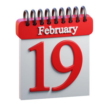 February Day 19  3D Icon