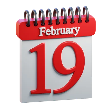 February Day 19  3D Icon