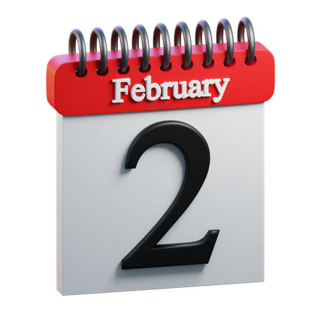 February Day 2  3D Icon