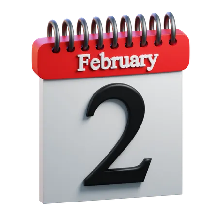 February Day 2  3D Icon