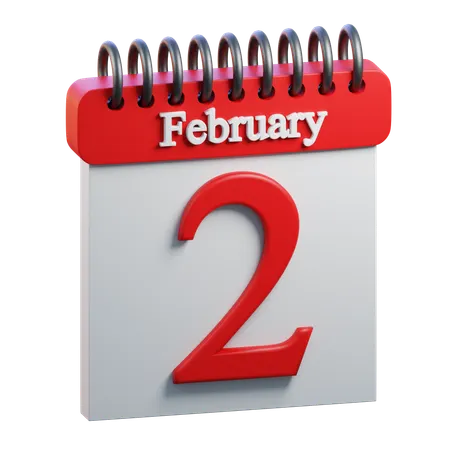 February Day 2  3D Icon