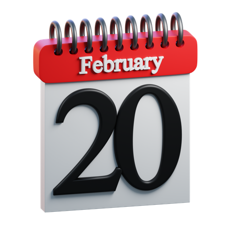 February Day 20  3D Icon