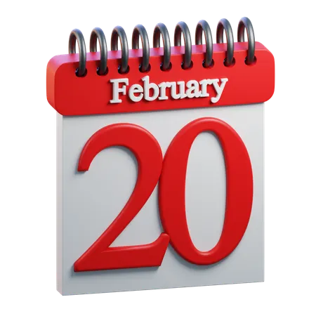February Day 20  3D Icon