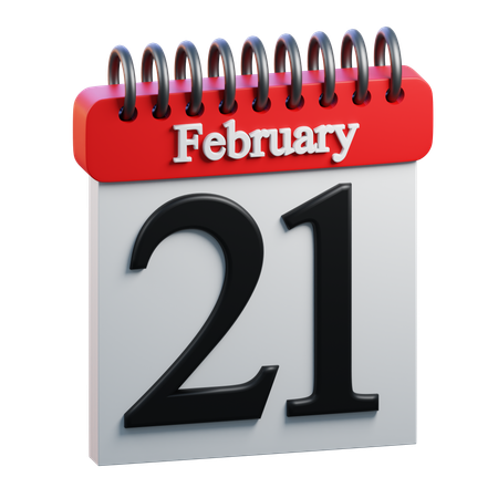 February Day 21  3D Icon