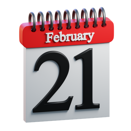 February Day 21  3D Icon