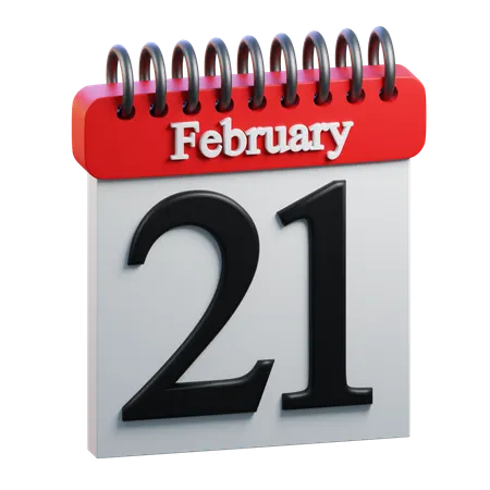 February Day 21  3D Icon