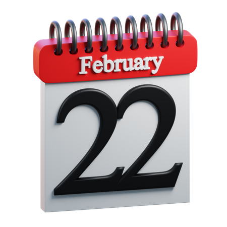 February Day 22  3D Icon