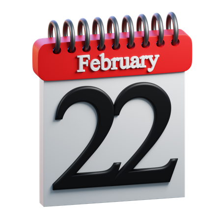 February Day 22  3D Icon